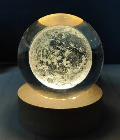 Lampara Lunar de cristal en 3D